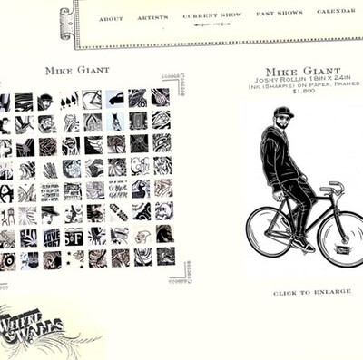 mike giant in white walls gallery