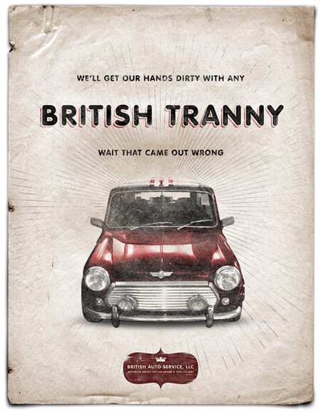 british auto poster