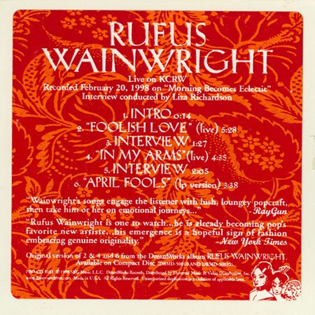 rufus wainwright, i don´t know what it is