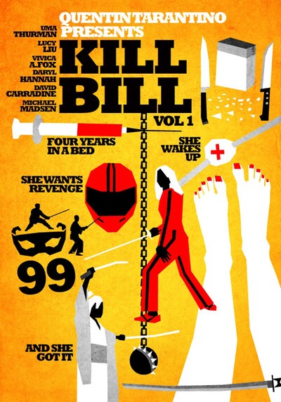 tarantino, film posters go retro