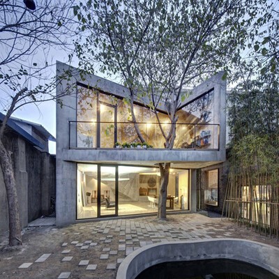 Tea house and Library in Shanghai.